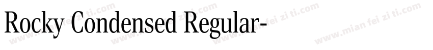 Rocky Condensed Regular字体转换
